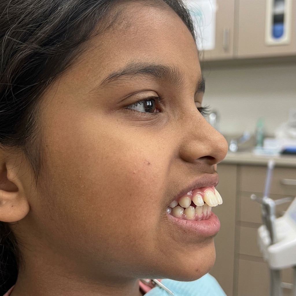 Patient before Dentofacial Orthopedics in Bathinda at The DentalBrace Clinic Bathinda